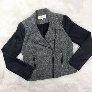 Daniel Rainn Motorcycle Wrap Black Jacket Tweed
